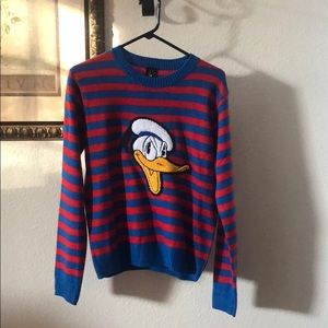 Forever 21 X Disney Stripes Donald Duck Sweater